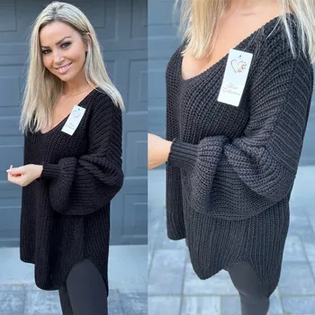 Dámský svetr Oversize svetr CLAUD Barva: Černá