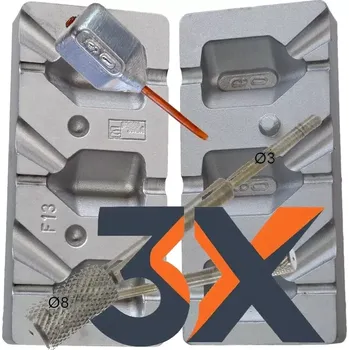 Forma na odlévání FORMA DOMEK IN-LINE 60-90G+3 VODÍTKA+10 TRUBIČEK 5/3 GRÁTIS (FORMA NA KAPROVÉ OLOVA 60,80,90G)