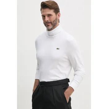 Bavlněné tričko s dlouhým rukávem Lacoste bílá barva, UH2828 00X, vel. XXL