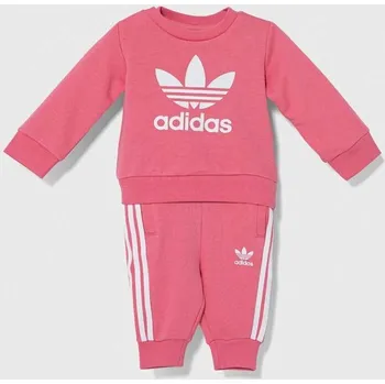 Kojenecká souprava Kojenecká tepláková souprava adidas Originals růžová barva IR6816 30X, vel. 74