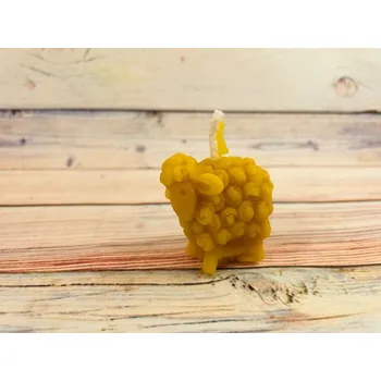 Svíčka Svíčka ze včelího vosku ovce malá Bez balení černé