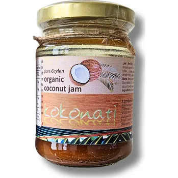 Ceylon Kokonati | Bio Kokosový dezert à la Crème Brûlée Obsah: 150 g skvělý snack • dezert • přísada do jogurtu • kaše • granoly