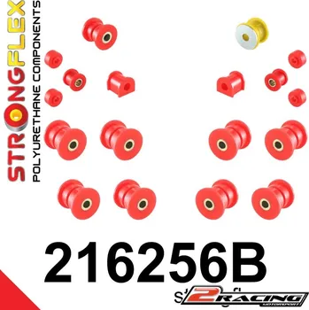 Silentblok nápravy Komplet zadní zavěšení silentbloky 216256B (Komplet zadní zavěšení polyuretanové lůžko silentbloky)