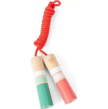 Švihadlo BS Toys - Švihadlo s dřevěnou rukojetí (růžové)