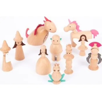 Dřevěná hračka TickiT - Dřevěné pohádkové postavy