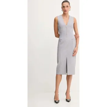 Dámské šaty Šaty Patrizia Pepe šedá barva, midi, přiléhavé, 2A3001 A498 2A3001.A498 09X, vel. 40