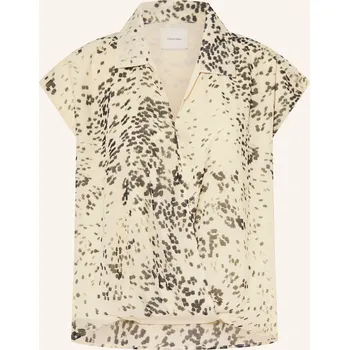 Calvin Klein Dámská Halenka, krémová / tmavě zelená / černá, 42