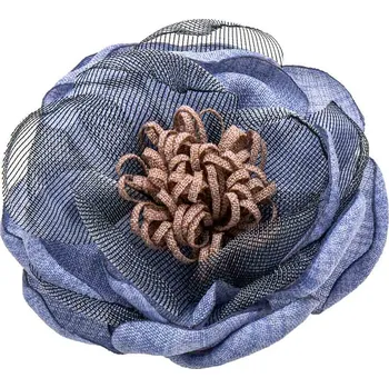 Brož Brož textilní květ modrá 9002077-2