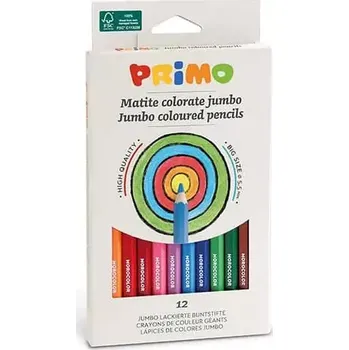 Pastelka Pastelky šestihranné PRIMO JUMBO, tuha Ø 5,5mm, 12ks