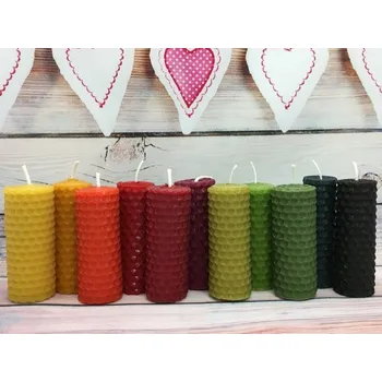 Svíčka Svíčka ze včelího vosku dvou třetinka Bez balení zelené