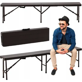 Zahradní stůl Skládací cateringová lavice 180 cm - hnědá