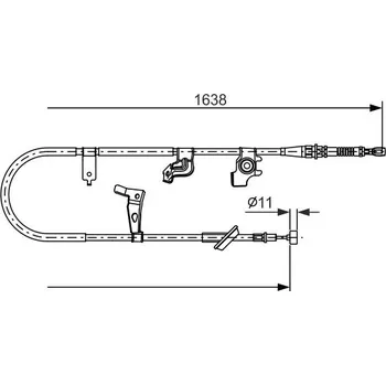 Lanko parkovací brzdy Tažné lanko, parkovací brzda BOSCH 1 987 482 466