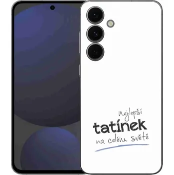 Pouzdro na mobilní telefon Gelový kryt mmCase na Samsung Galaxy S25 FE - nejlepší tatínek 4 bílé pozadí