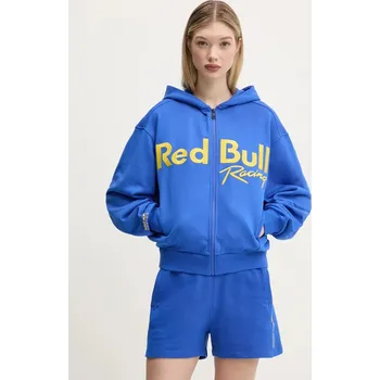 Pánská mikina Bavlněná mikina Red Bull Racing x Pepe Jeans LOGO ZIP HOODIE RL580011 modrá 05A, vel. M