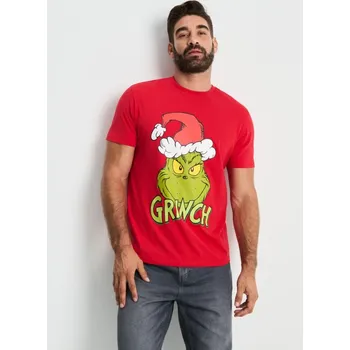 Oblečení a móda Sinsay - Tričko s krátkým rukávem Grinch - červená - 816GP-33X - 816GP-33X-XL