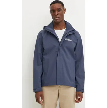 Pánská větrovka Nepromokavá bunda Jack Wolfskin Trailtime 2L pánská, modrá barva, A63903 95X, vel. XL