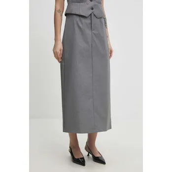 Dámská sukně Sukně Answear.LAB šedá barva, maxi 1148.HWK 90X, vel. L