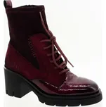 HISPANITAS Dámský vínový kožený kotník HI254281-WINE-265 Velikost 41