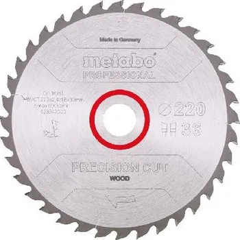 Pilový kotouč Metabo - Pilový kotouč na dřevo, 220x30 mm, 36 zubů 628042000