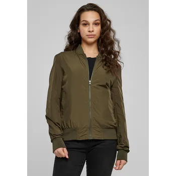 Dámský bomber Dámská bunda Light Bomber Jacket tmavě olivová Urban Classics kaki 1781385