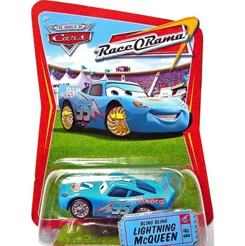 autíčko Bling Bling McQueen (Blesk Dinoco) Race O Rama - Cars (Auta)