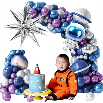 Balónek Balónková Girlanda Sada balónků Astronaut na narozeniny, 108 dílů