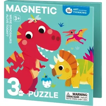 Puzzle Jarmelo - Magnetické svítící puzzle 3v1 Dinosauři