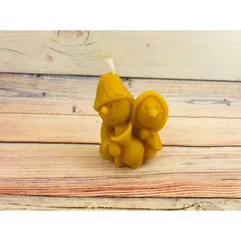 Svíčka Svíčka ze včelího vosku babka a dědek Bez balení khaki