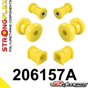 Silentblok nápravy Přední silentbloky kit Sport 206157A (Přední polyuretanové tvrdé tuningové lůžko silentbloky kit Sport)