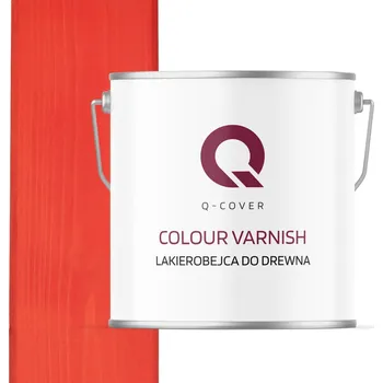 Lak na dřevo Lazurovací lak Q-COVER 5 l červený polomat
