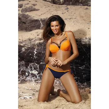 Dámské plavky Plavky Virginia Dark Navy-Calendula M-456 (11) Orange-Navy blue Marko černá | oranžová | tmavě červená 1754765