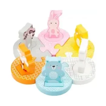 Small Foot - Vkládací puzzle se zvířátky Pastel