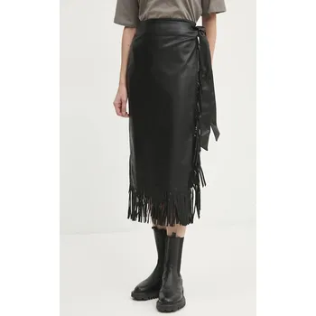 Dámská sukně Kožená sukně Never Fully Dressed Vegan Leather Fringe Jaspre NFDSK573 černá 99X, vel. XS