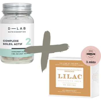 D-Lab Nutricosmetics Duo pro intenzivní a přirozené opalování Duo Tanning Support Bronzage Syndet Bar + Active Sun Complex 1 month