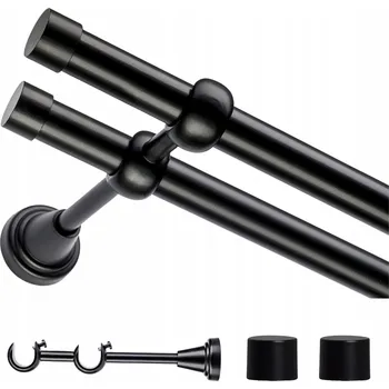 Garnýž VOPPI GARNÝŽ DVOJITÁ MODERI 220 CM 19+19MM BEZ ŽABEK BÍLÁ