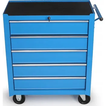 Dílenská skříňka pojízdná, vozík na nářadí 5 zásuvek MODRÁ