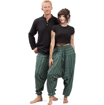 Harémové kalhoty / Sultánky CLASSIC STRIPES smaragd I.