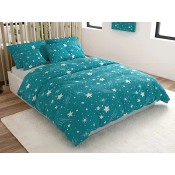 Povlečení Povlečení z mikrovlákna NOČNÍ OBLOHA tyrkysové Rozměr povlečení: 70 x 90 cm | 140 x 220 cm