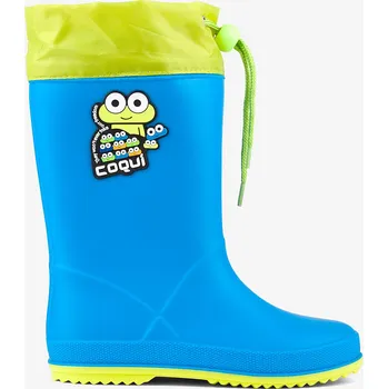 Dívčí holínky Dětské holínky Coqui Rainy Collar Frog Sea Blue/ Citrus 24, Vnitřní délka boty: 15,5 cm, Vnitřní šířka boty: 6,7 cm