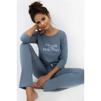 Dámské pyžamo Dámské pyžamo Sensis Morning - 3/4 rukáv Modro-šedá S