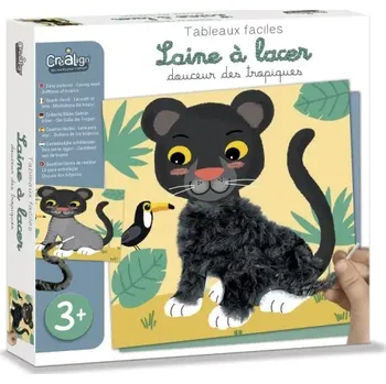 Hračka pro nejmenší Créa Lign - Provlékací obrázky: Tropická zvířátka