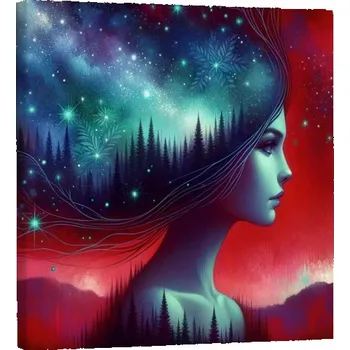 Obraz Dovido Obraz snová galaxie a silueta