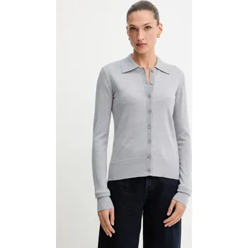 Dámský svetr Vlněný kardigan Patrizia Pepe dámský, šedá barva, 2K0343 KM36 2K0343.KM36 09X, vel. 40