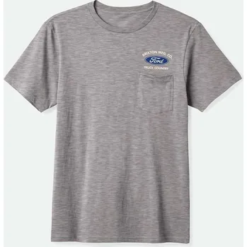 Pánské tričko BRIXTON triko - Ford Truck Country S/S Pkt Tee Heather Grey (HTGRY) velikost: XL