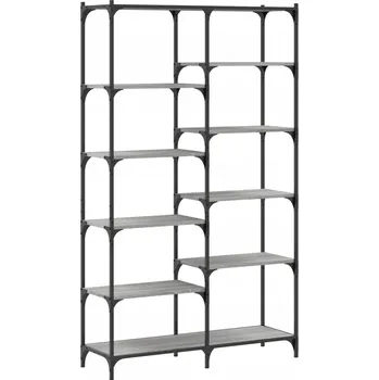 Knihovna Industriální regál šedý dub sonoma 100x32x170 cm