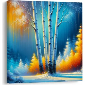 Obraz Dovido Obraz lesní klid pod sněhem