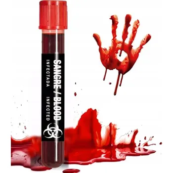 Karnevalový doplněk Krev v lahvičce Halloween 15 ml Upír Drakula