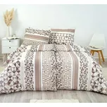 Stanex povlečení krep střepy hnědé (LS277) 140x200, 70x90 cm 169049549