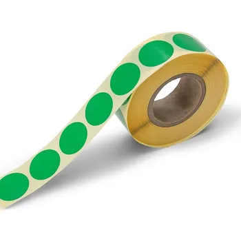 Samolepící etiketa Samolepící kolečka zelená, průměr 25 mm, 1000 ks na roli