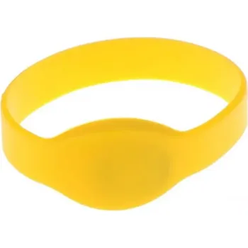 Silikonový náramek 125KHz EM4100 TK4100 žlutý, průměr 65mm